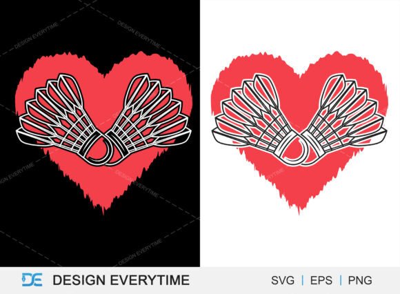 A Badminton Heart SVG: Thoughtful Graphics for T-Shirt Designs