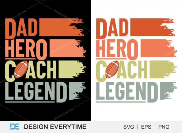 A Graphic Designer's Review of Dad Hero Coach Legend for T-Shirt Designs