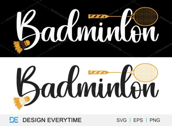 A Sharp Badminton Graphic for T-Shirts and Sporty Merch