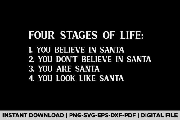 Crafting With a Stages of Life Santa Christmas Graphic for T-Shirts