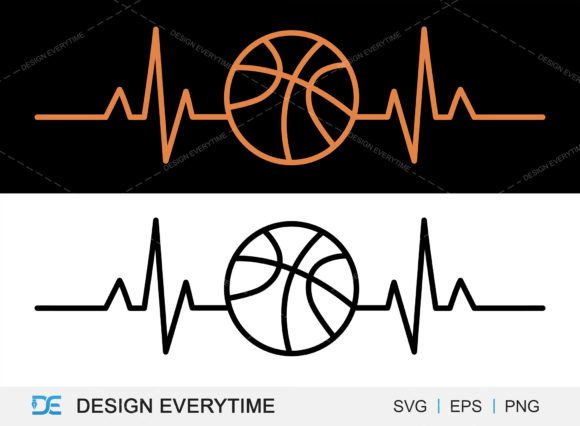 Evaluating the Basketball with Pulse SVG for T-Shirt Graphics