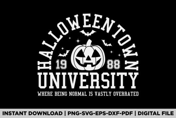 Halloween Town University Halloween Graphics for T-Shirt Design