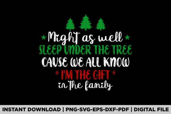 Might As Well Sleep Christmas Tree Graphics for T-Shirt Designs
